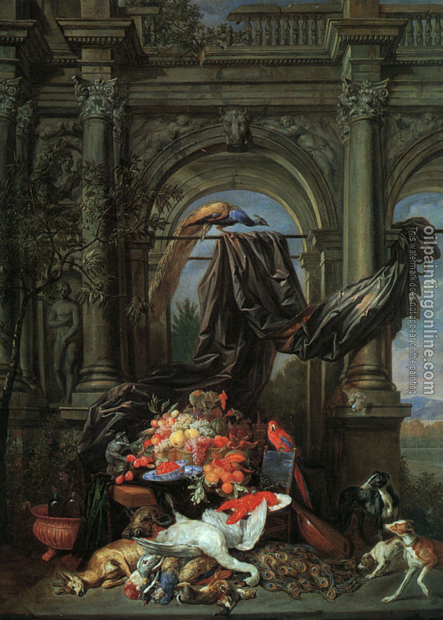 Quellin, Erasmus - Still Life in an Architectural Setting